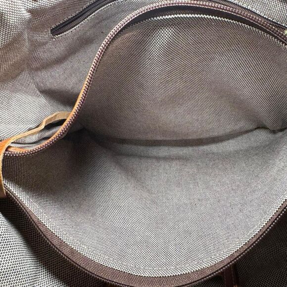 Dooney & Bourke Black Brown Suede Leather Tote Bag Shoulder Purse - Picture 4 of 8